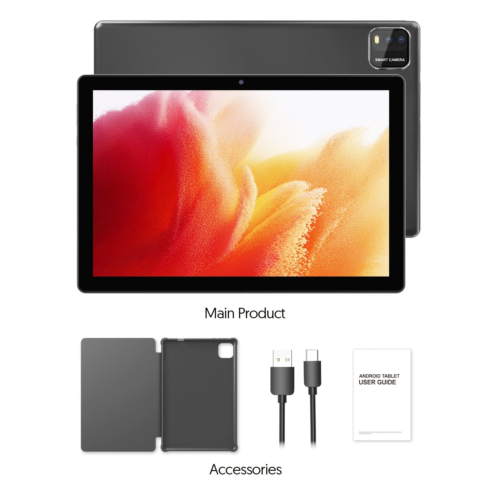 Android 15 and 10 inch Tablet, 12 GB + 64 GB Storage Expandable to 1TB