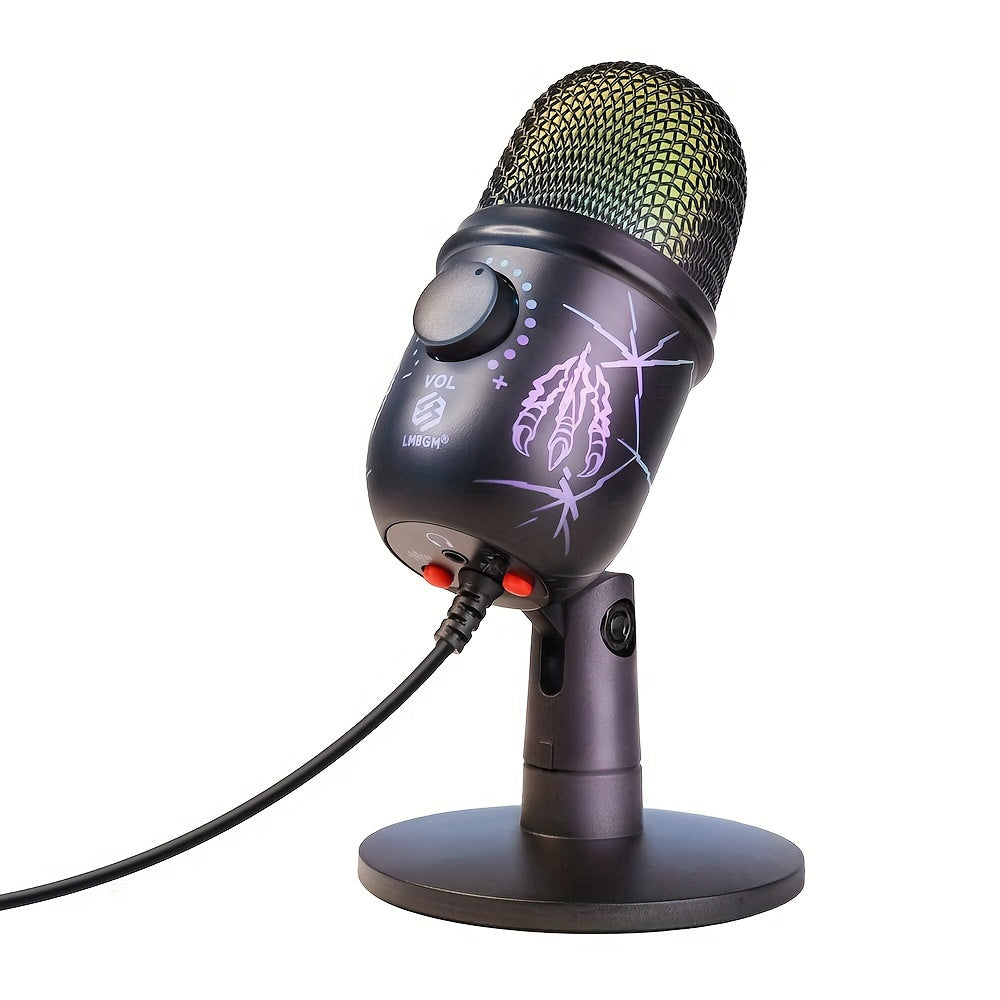 LMBGM RGB Condenser Microphone with Automatic Color Changing