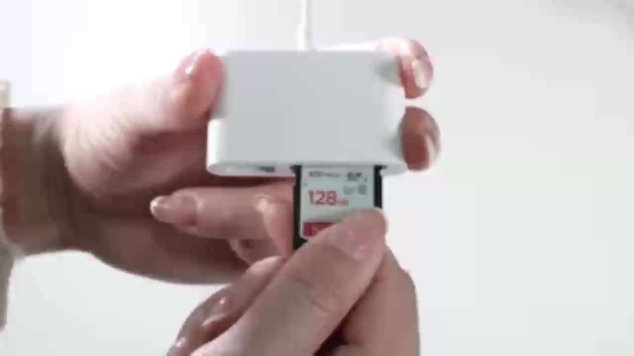 3-in-1 USB-C SD Card Reader with Dual Slots & USB-C Port